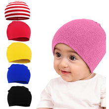 Load image into Gallery viewer, Babymoon Stretchable Pullover Baby Hat Caps | 3-12 Months | Pink
