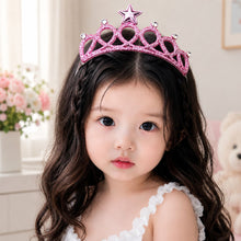 Load image into Gallery viewer, Babymoon Girl's Glittering Rhinestone Crown Hairbands
