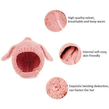 Load image into Gallery viewer, Babymoon Baby Rabbit Winter Ear Protection Cap Kids Hat Boys Girls Cap | 1-2Y | Pink
