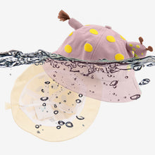 Load image into Gallery viewer, Babymoon Giraffe Baby Boys Girls Kids Summer Cap with Head String Doted Beach Hat | Pink | 2-6 Year
