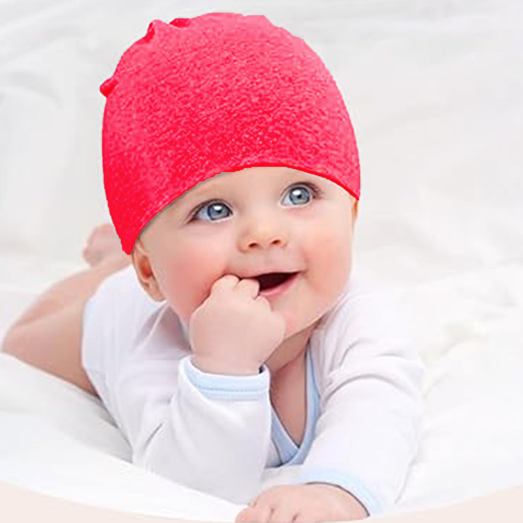 Babymoon Stretchable Pullover Baby Hat Caps | 3-12 Months | Red