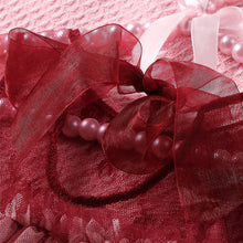 Load image into Gallery viewer, Babymoon Set of 2 | Lace Net Frock &amp; Hairband | Baby Photoshoot Props Costumes | Baby Gift Set | Red | 0-1 Month
