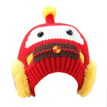 Load image into Gallery viewer, Babymoon Robot Design Winter Wollen Kids Cap Hat | Red
