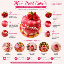 Load image into Gallery viewer, Babymoon Artificial Simulation Large Double-Tier Strawberry Marie Cake Model for Baby Photoshoot Props | Decorative Add-ons
