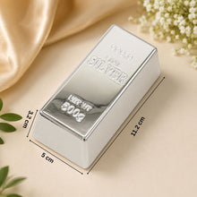 Load image into Gallery viewer, Babymoon Artificial Silver Bar Bullion Prop for Baby Photoshoot Props  | Decorative Add-ons
