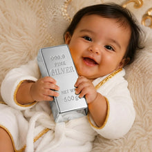 Load image into Gallery viewer, Babymoon Artificial Silver Bar Bullion Prop for Baby Photoshoot Props  | Decorative Add-ons
