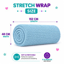 Load image into Gallery viewer, Babymoon Mohair Stretchble Baby Photography Shoot Wrap Cloth - Sky Blue
