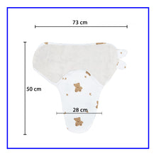 Load image into Gallery viewer, Babymoon Cotton Baby Swaddle | Wrapping Blanket | Baby Sleeping Wrap | New-Born Swaddle Wrap | 0-3Months | Teddy Bear
