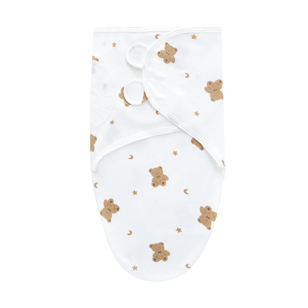 Babymoon Cotton Baby Swaddle | Wrapping Blanket | Baby Sleeping Wrap | New-Born Swaddle Wrap | 0-3Months | Teddy Bear