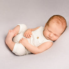 Load image into Gallery viewer, Babymoon Baby Boys Cotton Sleeveless Bodysuit with Wooden Button on Chest Pocket | Baby Photoshoot Props | 0-1 Month
