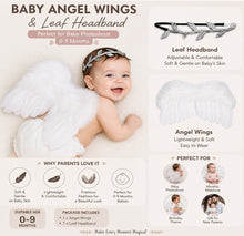 Load image into Gallery viewer, Babymoon Feather Wings New Born Baby Photography Shoot Props Costumes - White
