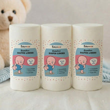 Load image into Gallery viewer, Babymoon Disposable Flushable Diaper Liners | Biodegradable Bamboo Nappy Diaper Liners
