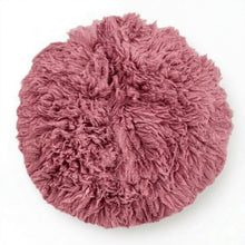 Load image into Gallery viewer, Babymoon 30CM | Round Wool Flokati Fur Blanket | Photoshoot Props | Wine
