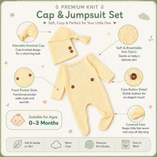 Load image into Gallery viewer, Babymoon Stretchable Bodysuit &amp; Cap New Born Outfits Costumes | Yellow | 0-1 Month
