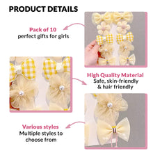 Load image into Gallery viewer, Babymoon Fusion Flower 10pcs Hairclips Hair Accessories Set | Yellow
