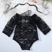 Load image into Gallery viewer, Babymoon Set of 2 | Net Lace Romper &amp; Hairband | Baby Photoshoot Props Costumes | 0-1 Month
