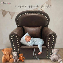 Load image into Gallery viewer, Babymoon Rivet Wooden Sofa | Photoshoot Prop | Brown
