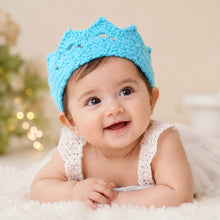 Load image into Gallery viewer, Babymoon Crown Headwear New Born Baby Photography Shoot Props Costumes - Blue
