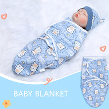 Load image into Gallery viewer, Babymoon Cotton Baby Swaddle | Wrapping Blanket | Baby Sleeping Wrap | New-Born Swaddle Wrap | 0-3Months | Bear

