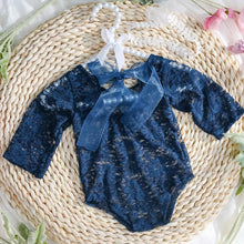 Load image into Gallery viewer, Babymoon Set of 2 | Net Lace Romper &amp; Hairband | Baby Photoshoot Props Costumes | 0-1 Month
