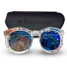 Load image into Gallery viewer, Babymoon Baby Boys Girls Round Style Unisex Transparent Kids Sunglasses with Case | Baby Return Gift Set | Blue

