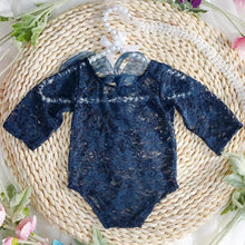 Load image into Gallery viewer, Babymoon Set of 2 | Net Lace Romper &amp; Hairband | Baby Photoshoot Props Costumes | 0-1 Month
