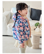Load image into Gallery viewer, Babymoon Stylish Winter Baby Boys &amp; Girls Jacket Kids Sweater Cardigan | Floral Blue-Pink
