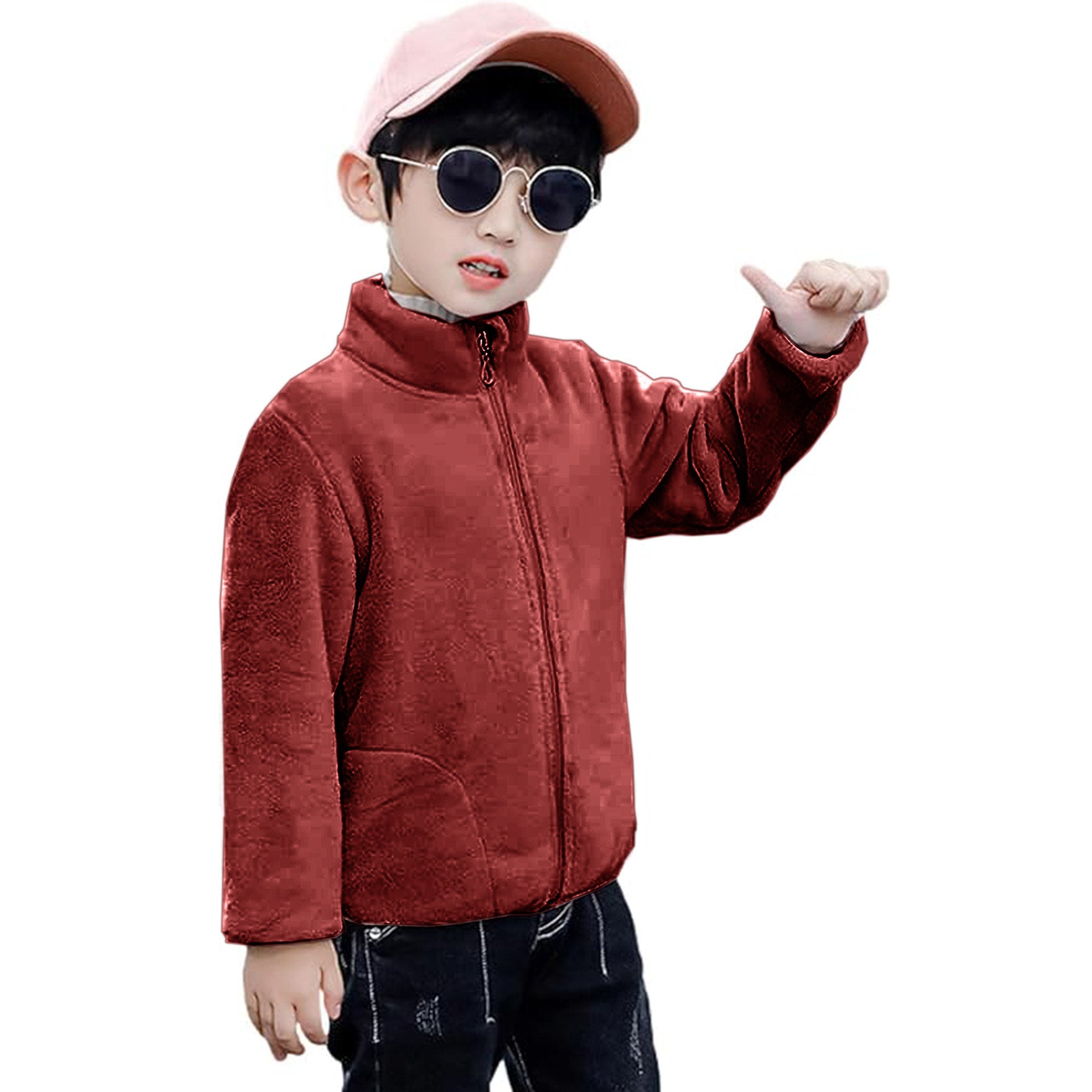 Babymoon Winter Baby Boys Girls Sweater Kids Jacket Zipper Cardigan Brown