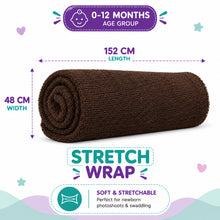 Load image into Gallery viewer, Babymoon Mohair Stretchble Baby Photography Shoot Wrap Cloth - Brown

