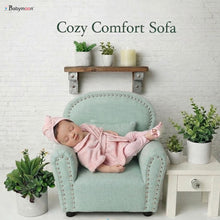 Load image into Gallery viewer, Babymoon Rivet Wooden Sofa | Photoshoot Prop | Green
