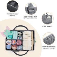 Load image into Gallery viewer, Babymoon Baby Products Caddy Diaper Organiser Bag | Multifunctional Travel Diaper Backpack Baby Wipes Felt Storage, Nursery, Foldable and Portable
