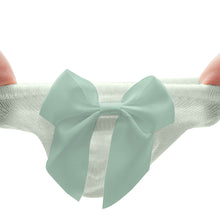 Load image into Gallery viewer, Babymoon Set of 3 | Non-Skid, Anti Slip Pearl Bow Flower Baby Socks Gift Box | Safety Protector | 0-12M | Green
