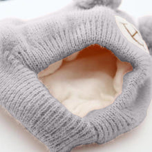 Load image into Gallery viewer, Babymoon Baby Bear Winter Ear Protection Cap Kids Hat Boys Girls Cap | 0-24M | Grey
