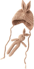 Load image into Gallery viewer, Babymoon Rabbit Toy with Cap New Born Baby Photography Shoot Props Costumes | Coffee
