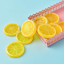 Load image into Gallery viewer, Babymoon | Set of 20 | Simulation Fake Mini Lemon Slices | Artificial Plastic Model | Ornament Decoration | Photography Props Basket Display Filler Slices
