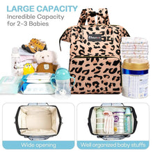 Load image into Gallery viewer, Babymoon Mother Diaper Bag Lightweight Multifunctional Travel Unisex Diaper Backpack | Floral Peach
