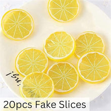 Load image into Gallery viewer, Babymoon | Set of 20 | Simulation Fake Mini Lemon Slices | Artificial Plastic Model | Ornament Decoration | Photography Props Basket Display Filler Slices

