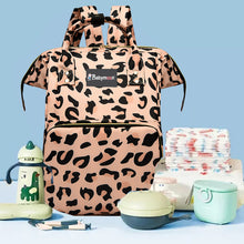 Load image into Gallery viewer, Babymoon Mother Diaper Bag Lightweight Multifunctional Travel Unisex Diaper Backpack | Floral Peach
