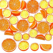 Load image into Gallery viewer, Babymoon | Set of 20 | Simulation Fake Mini Orange Slices | Artificial Plastic Model | Ornament Decoration | Photography Props Basket Display Filler Slices
