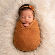 Load image into Gallery viewer, Babymoon Mohair Stretchble Baby Photography Shoot Wrap Cloth - Orange
