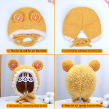 Load image into Gallery viewer, Babymoon Baby Fruit Orange Design Ear Cap with String Winter Kids Hat Boys Girls Cap | Yellow | 2-8 Year
