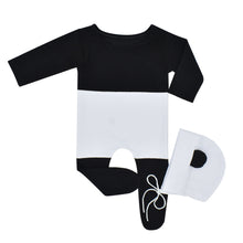 Load image into Gallery viewer, Babymoon | Set of 2 | Panda Romper Bodysuit with Hat | Baby Photography Props | Costumes
