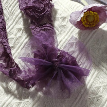 Load image into Gallery viewer, Babymoon Set of 2 | Fluffy Romper &amp; Hairband | Baby Photoshoot Props Costumes | Purple | 0-1 Month
