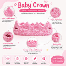 Load image into Gallery viewer, Babymoon Crown Headwear New Born Baby Photography Shoot Props Costumes - Pink

