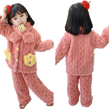 Load image into Gallery viewer, Babymoon Set of 3 | Baby Sleepwear Nightsuit with Scraf Kid’s Winter Nightdress Pajamas Winter Sweater | Red
