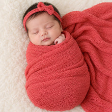 Load image into Gallery viewer, Babymoon Mohair Stretchble Baby Photography Shoot Wrap Cloth - Dark Peach
