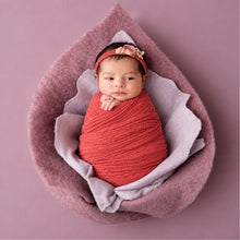 Load image into Gallery viewer, Babymoon Mohair Stretchble Baby Photography Shoot Wrap Cloth - Dark Peach
