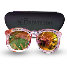 Load image into Gallery viewer, Babymoon Baby Boys Girls Round Style Unisex Transparent Kids Sunglasses with Case | Baby Return Gift Set | Pink
