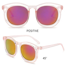 Load image into Gallery viewer, Babymoon Baby Boys Girls Round Style Unisex Transparent Kids Sunglasses with Case | Baby Return Gift Set | Pink
