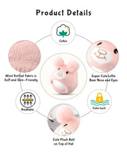 Load image into Gallery viewer, Babymoon Baby Bear Winter Ear Protection Cap Kids Hat Boys Girls Cap | 0-24M | Pink
